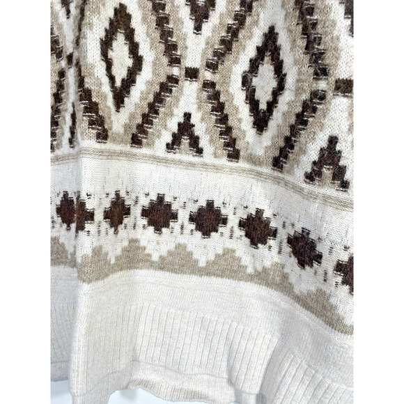 Old Navy Sweater Southwestern Tribal Womens XL Chunky Cozy Fisherman Lebowski - Picture 10 of 14